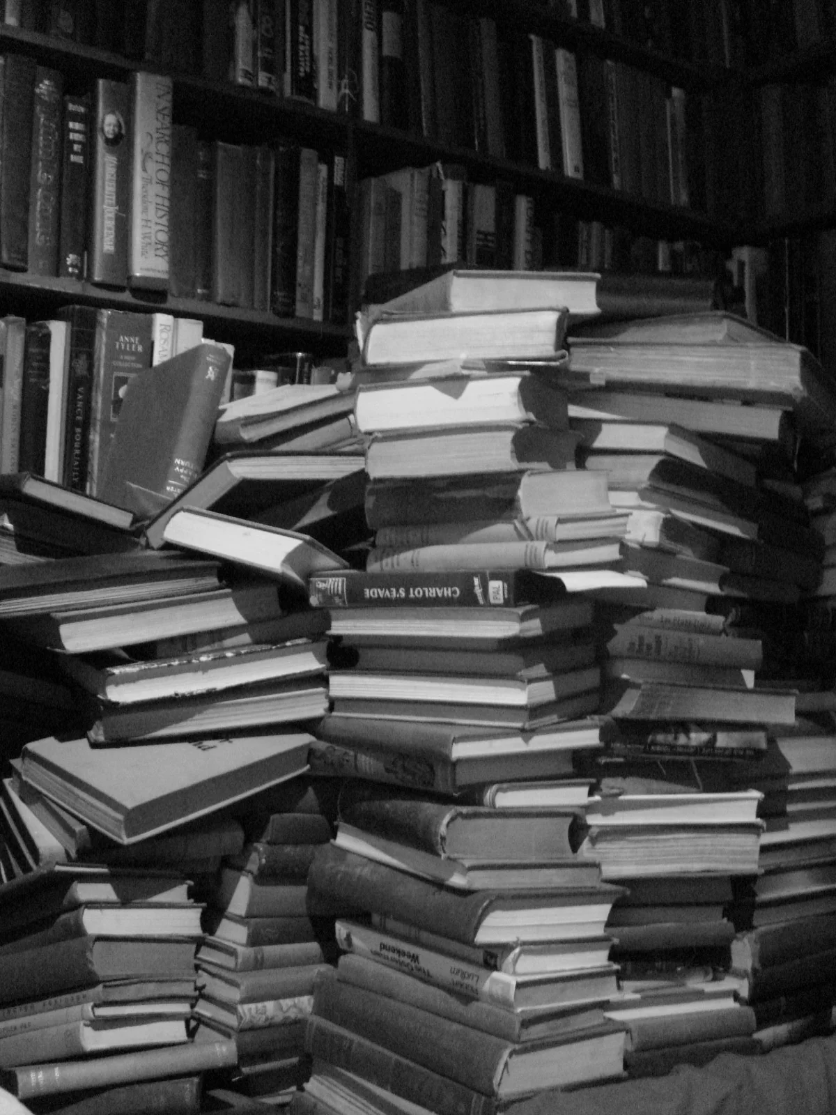 A tall stack of much-loved books