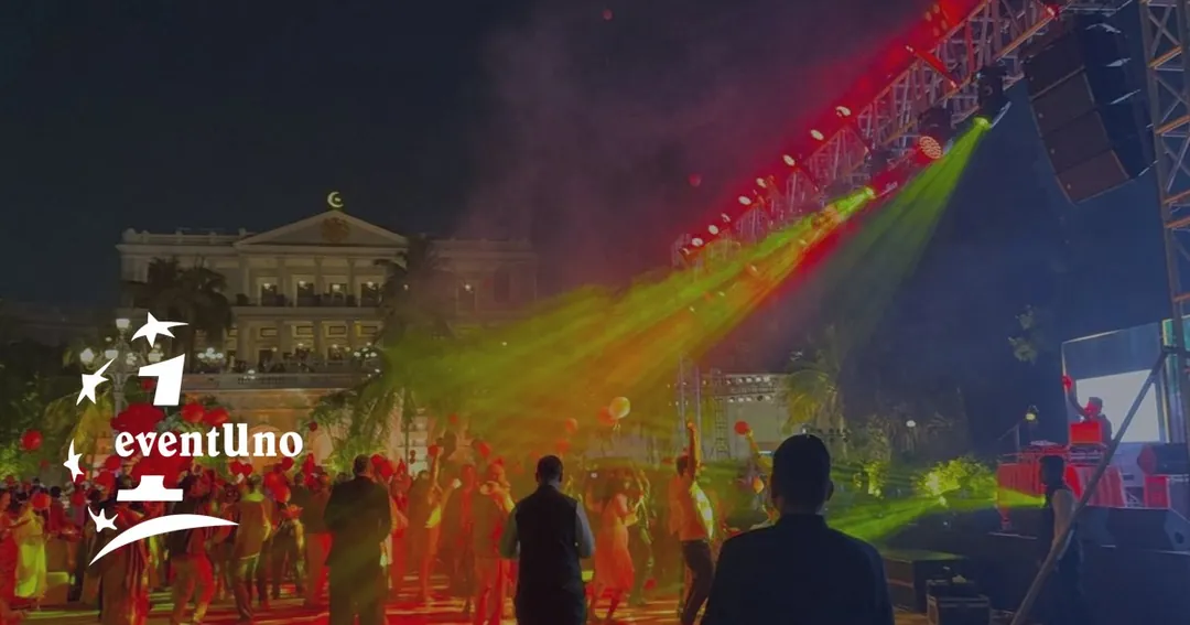 Night celebration at a palace venue produced by Event Uno, corporate event company in Hyderabad