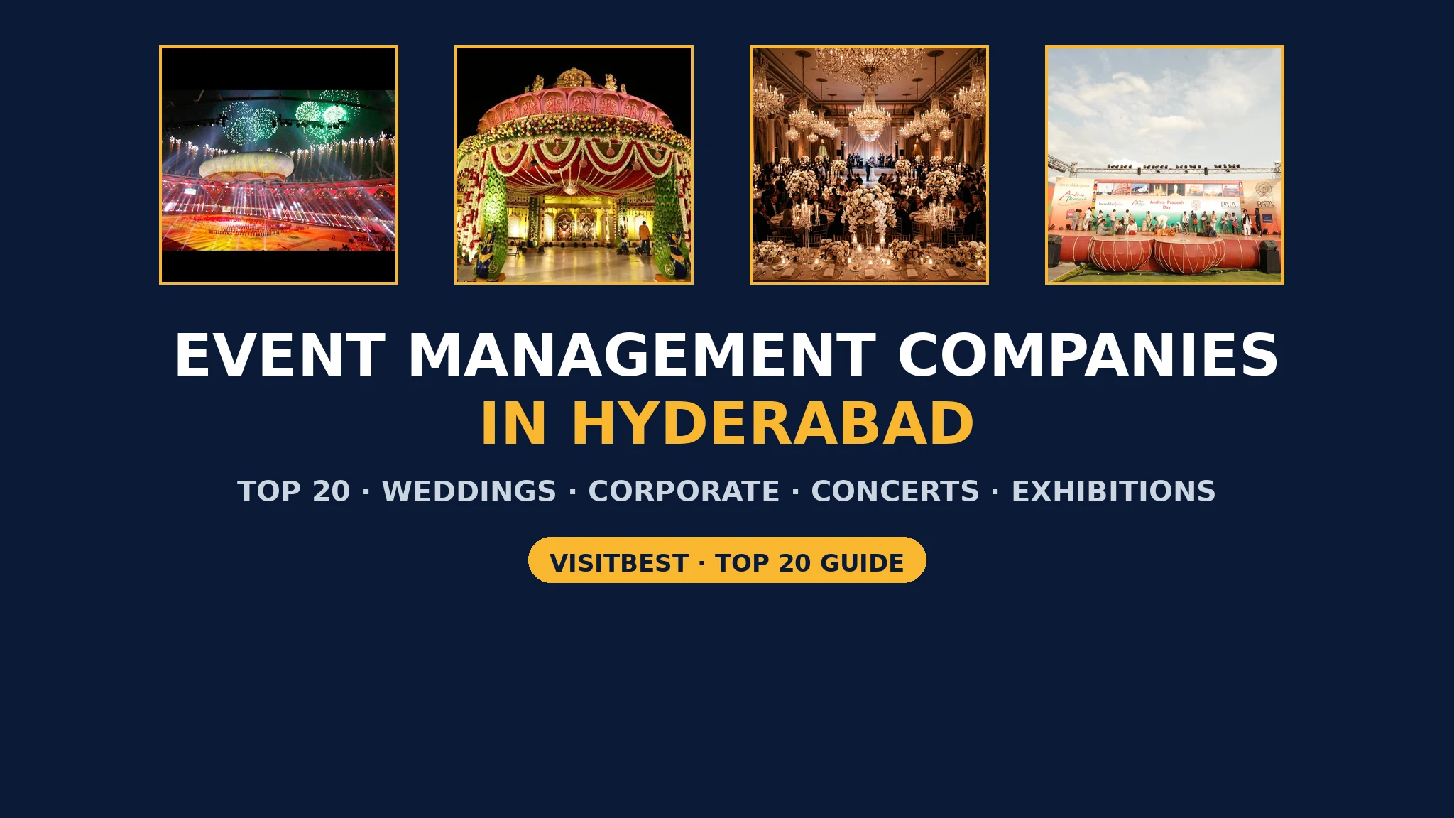 Event management companies in Hyderabad — compiled cover of real event photographs
