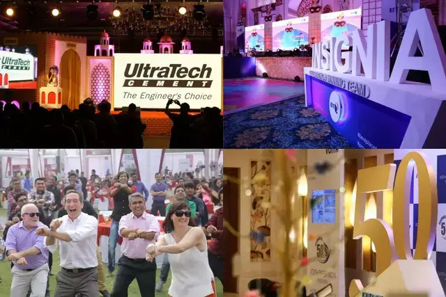 Showmakerz Event Management live corporate gala, Ultratech stage and 50th celebration showcase