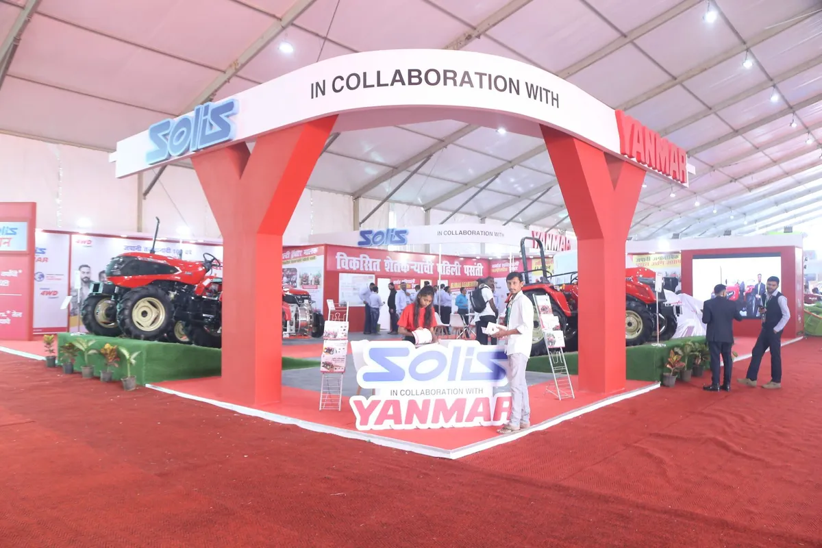 Exhibition stall fabricated by ColorKnit Events n Production at Kisan, Pune