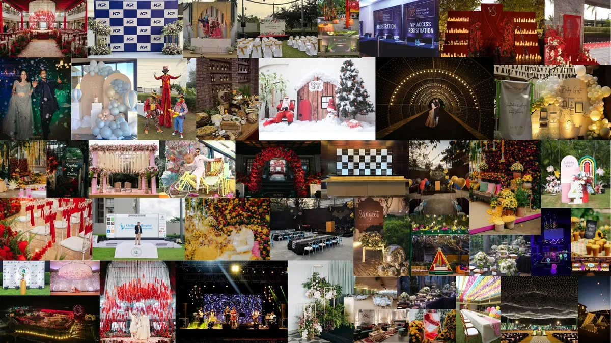 Event work collage from Event Brigade, Pune event management company