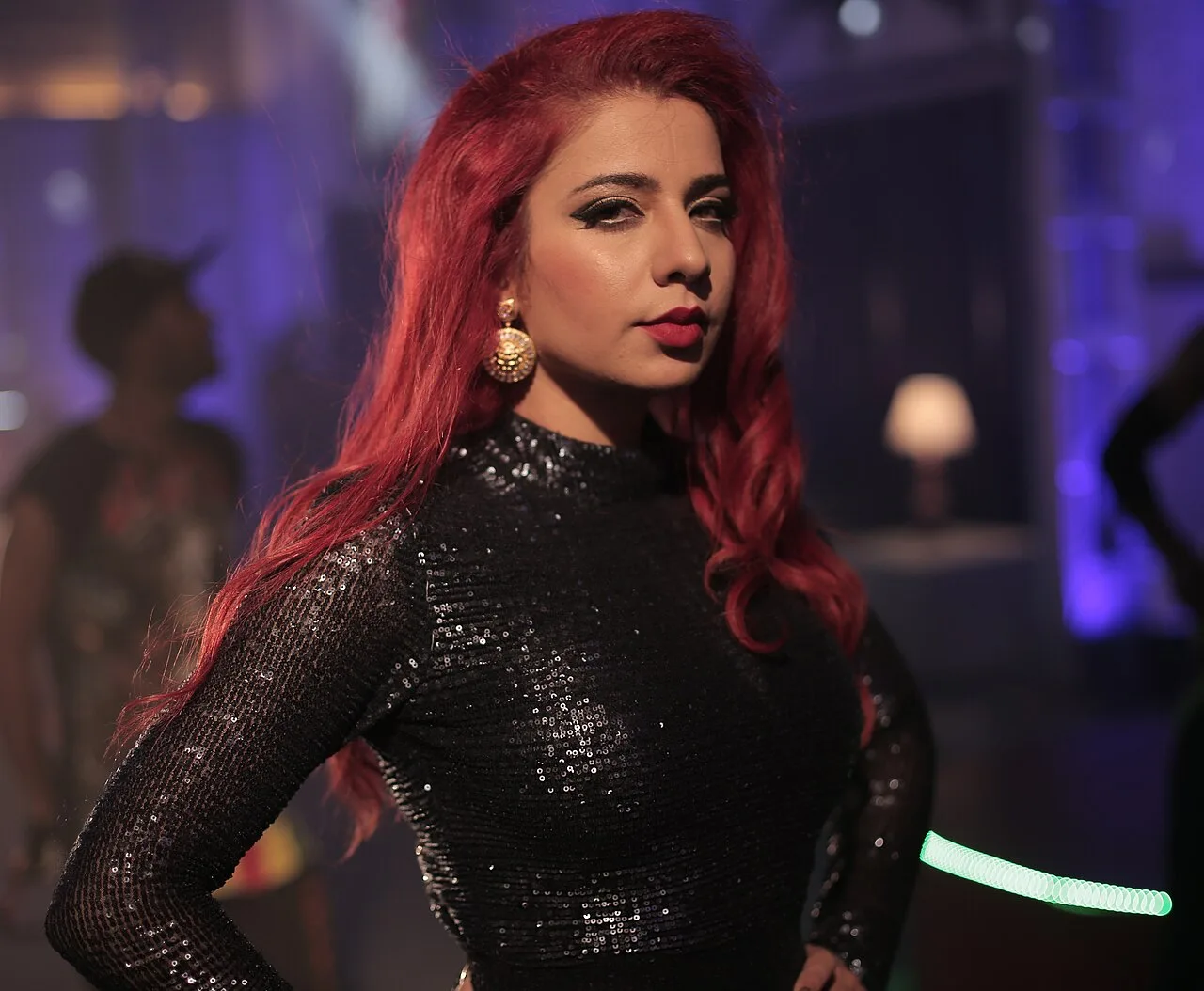 Jasmine Sandlas at a music video shoot