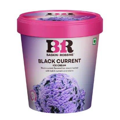 Baskin Robbins Black Current ice cream tub