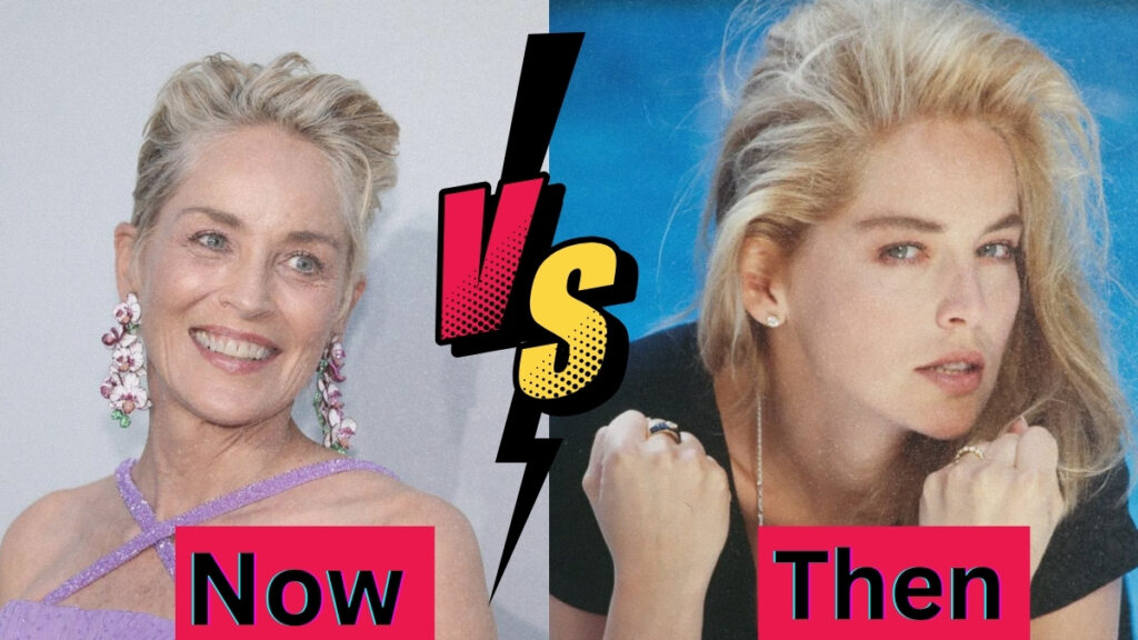 Sharon Stone Now and then