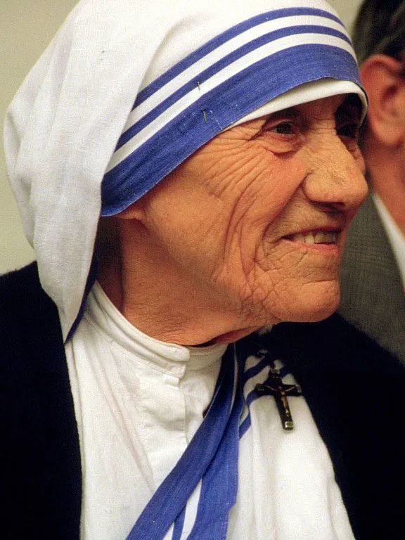 Mother Teresa photographed in Bonn, Germany, in 1986