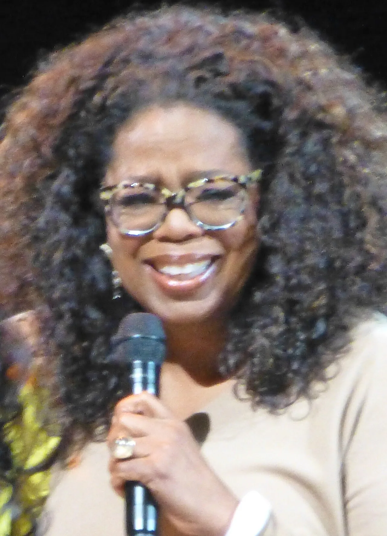 Oprah Winfrey speaking in Miami during her The Life You Want tour in October 2014