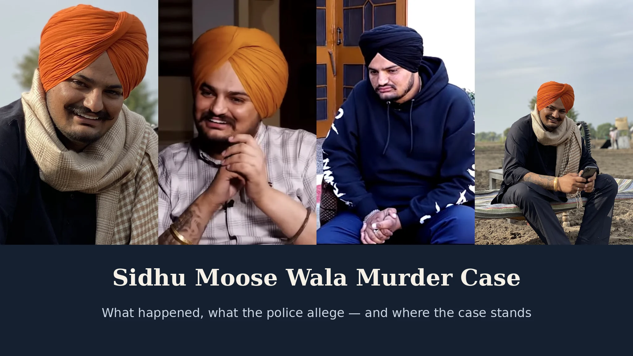 Sidhu Moose Wala — compiled cover with four photographs of the singer