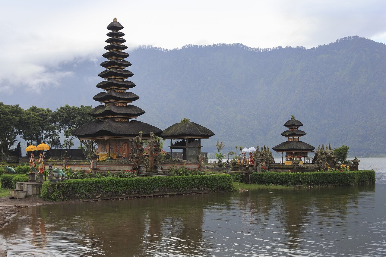 Pura Ulun Danu Bratan water temple on Lake Bratan, Bali