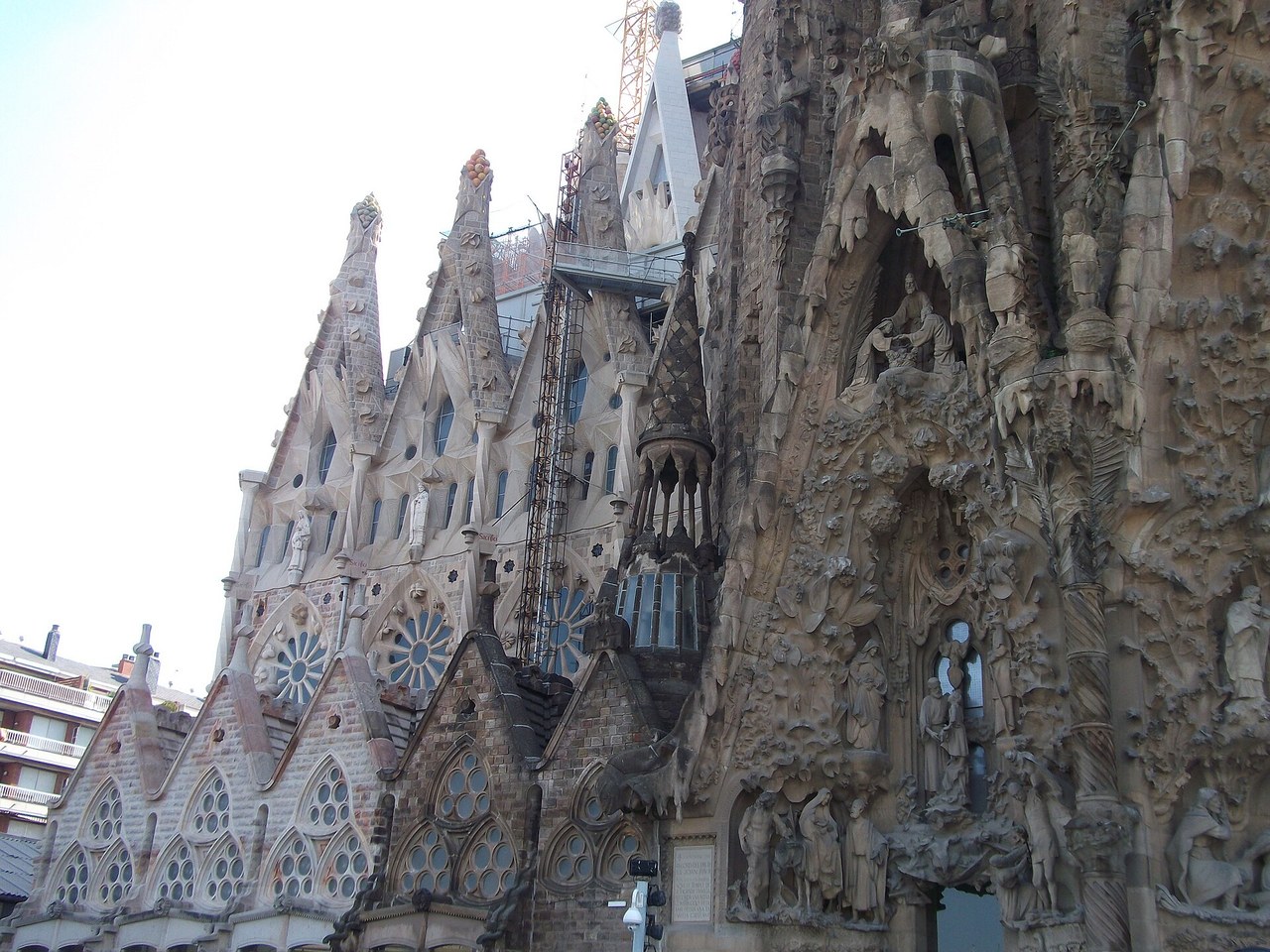 The sculpted Nativity Facade of the Sagrada Familia, Barcelona