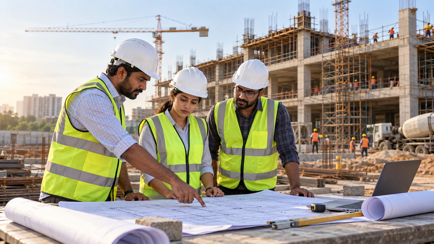 Illustration for Construction Companies in Hyderabad: Contractors, Developers and Quote Checks; fictional setting