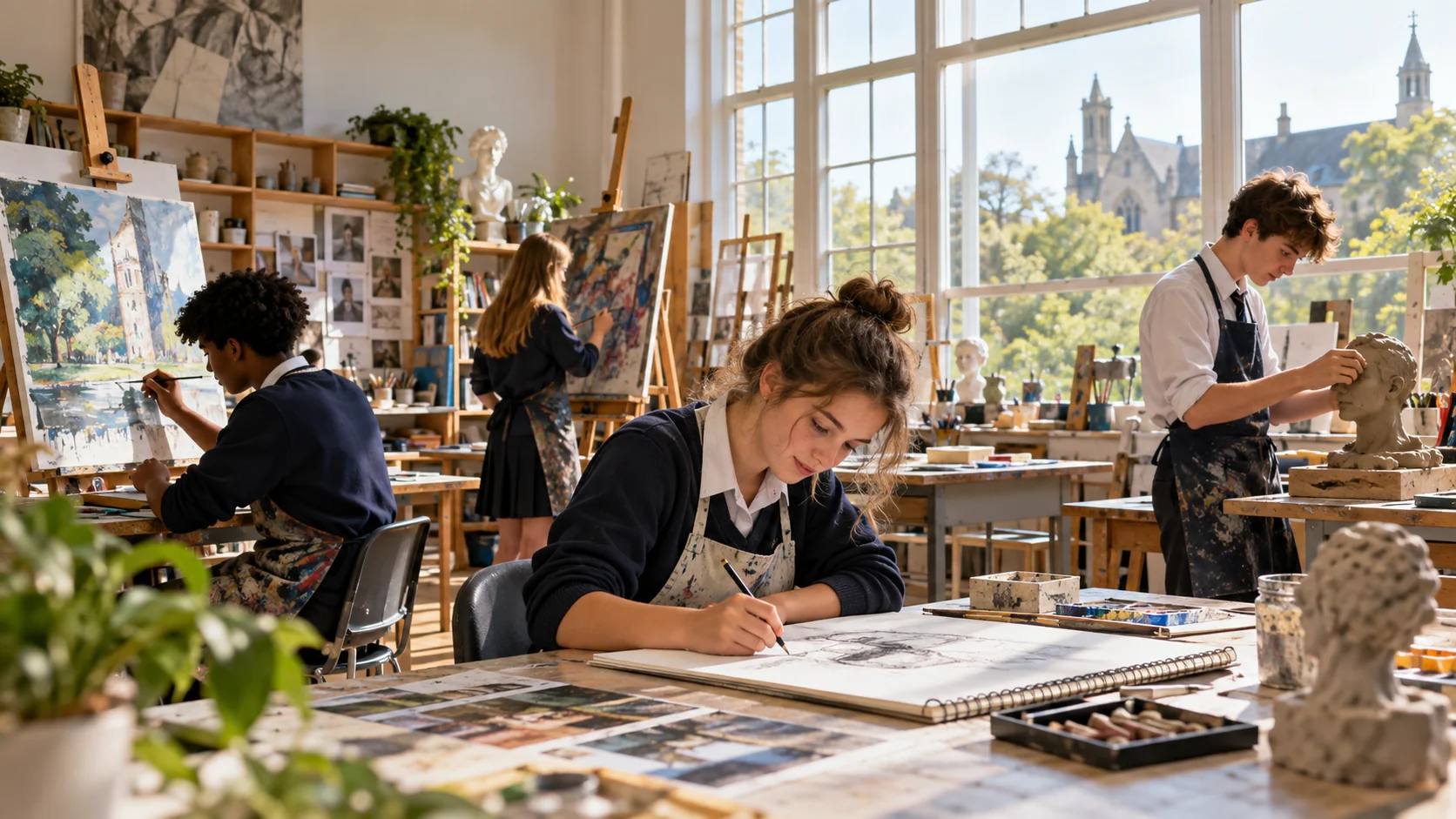 Illustration for 100 Private Schools: A Three-Country Research Guide; fictional setting
