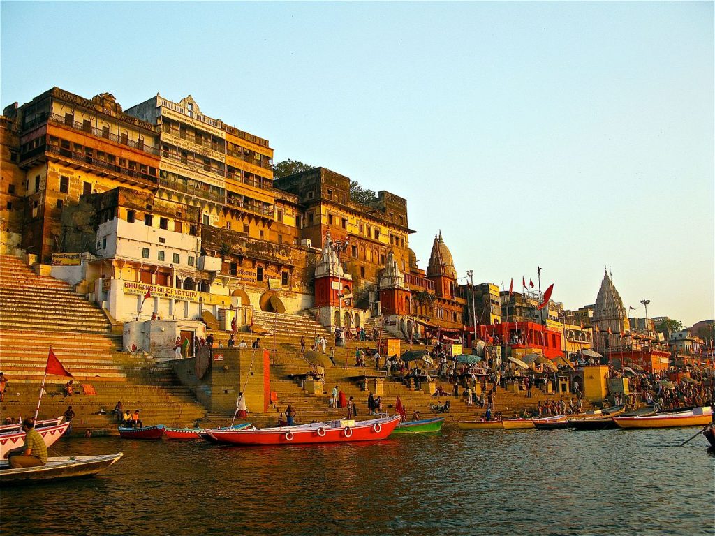 Ahilya Ghat by the Ganges Varanasi