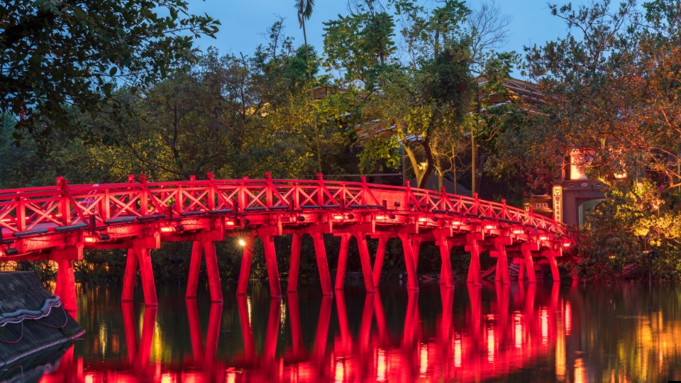 Hanoi Vietnam Hoan Kiem Lake Old Quarter