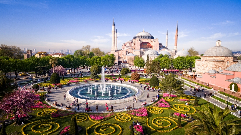 Istanbul Turkey Hagia Sophia Blue Mosque