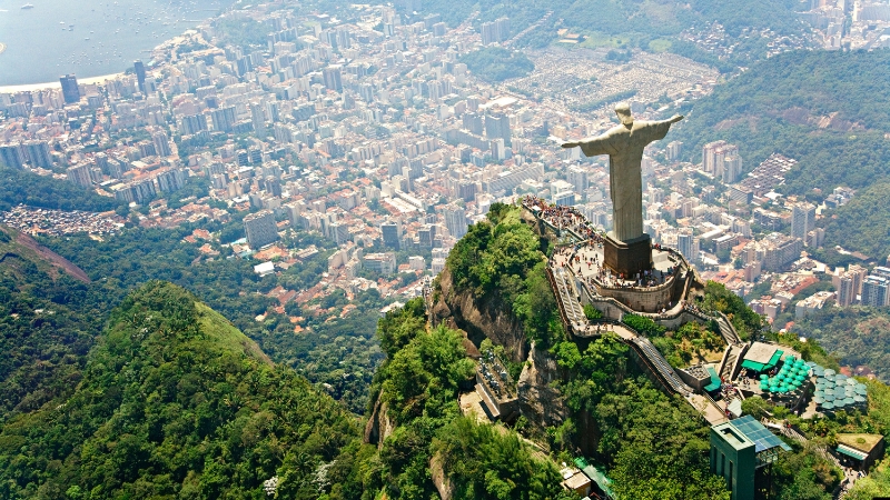 Rio de Janeiro Brazil Christ the Redeemer Copacabana