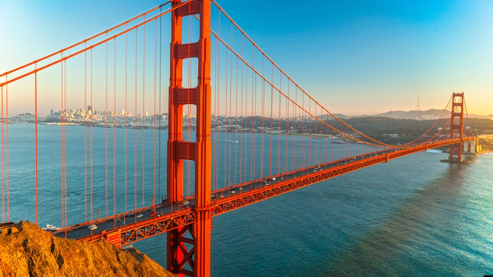 San Francisco USA Golden Gate Bridge Alcatraz